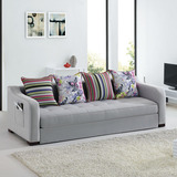 瑞信家具多功能电动懒人沙发床2米两用单人双人皮布可折叠沙发床