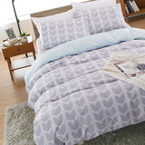 全棉活性纯棉四件套 公主 欧式 美式床单床笠床套式条纹格子系列