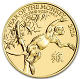 预定款：2016年 英国皇家造币厂猴年生肖纪念 1盎司金币