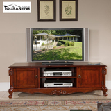 悠然家具美式电视柜1.5米实木欧式电视柜 现代简约电视柜组合