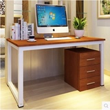 钢木电脑桌台式简易写字台书桌家用宿舍办公桌简约卧室笔记本桌子