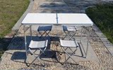 1.2米户外折叠桌 折叠桌子 摆摊桌 便携式铝合金促销桌 可印LOGO