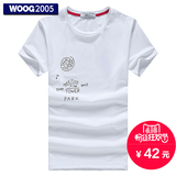 WOOG2005夏季男士短袖T恤 2016半袖男装韩版潮流圆领打底体恤上衣