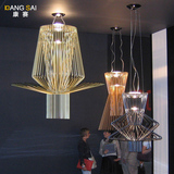 简约现代创意鸟笼铁艺金属笼子吊灯具中式个性餐厅客厅酒吧台灯饰