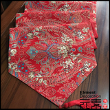 原创设计 东南亚中式欧式美式奢华 大红餐桌桌旗新婚婚房 床旗