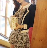 春季女装韩国代购气质棉麻针织短外套小香风修身小西装百搭七分袖
