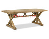 美式实木餐桌餐椅欧式仿古长方形橡木餐桌椅组合洽谈会议桌椅定制