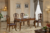 新古典餐桌 欧式实木纯木组装 餐桌/台 圆桌/台 雕花 大理石 转盘