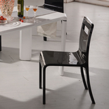 高档烤漆全实木餐椅现代简约时尚经典曲木黑白搭配餐桌椅组合特价
