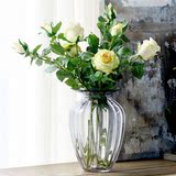 玻璃花瓶花插装饰花器 透明欧式花瓶餐桌花瓶