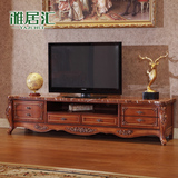 欧式电视柜大理石面美式实木客厅电视桌影视柜地柜矮柜组合E305B