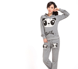 2016春季新款卫衣宽松学生休闲卡通熊猫少女运动套装