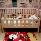 尾梯儿童床实木床单人床松木护栏床宝宝床婴儿床幼儿床拼接床