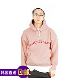 韩国正品潮牌代购直邮Logo Hoody男女chance宽松加厚粉紫帽衫卫衣