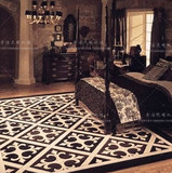 简约现代欧式客厅茶几地毯格子地毯卧室书房床边宜家地毯满铺定制