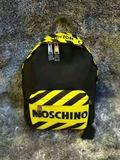 莫斯奇诺Moschino双肩包斑马线款防水帆布字母旅行包