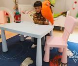 宜家风格格塑料桌椅 阿木童长方桌宝宝餐桌椅幼儿园游戏桌学习桌
