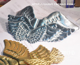 DIY娃娃衣服装饰配件 金银色双面亚模翅膀 天使翅膀