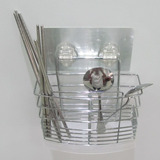 不锈钢筷子勺子收纳架壁挂免钉钻厨房餐具置物架沥水筷子笼筒提篮