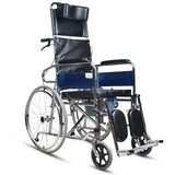 邦力健老人家用 老年人简易轻便轮椅折叠手动免充气带便盆轮椅车