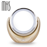 LED化妆镜台式镜子方形可爱欧式公主镜大号梳妆镜包邮带灯化妆镜