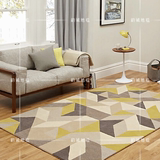 图案地毯沙发定制欧式宜家几何地毯客厅卧室茶几地毯时尚晴纶菱形