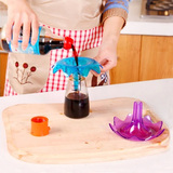 创意厨房酱油醋酒水漏斗糖果色透明塑料小号油漏斗可做杯子沥水架