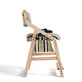 简域 儿童书房椅子实木餐椅小学生布艺可升降拆洗矫姿学习电脑椅
