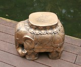 中式金色大象换鞋凳子摆件客厅家居装饰品仿古树脂工艺品家居饰品