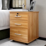 蔓斯菲尔床头柜 简约现代斗柜三抽屉带锁办公柜可移动活动资料柜