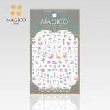 MAGICO茉纪品牌超薄背胶美甲贴纸 日本原宿同款独角兽传说指甲贴