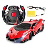 重力感应方向盘遥控车玩具赛车跑车模型无线充电动遥控车儿童玩具