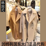 2015春装新款东大门正品韩国代购SZ女装毛呢大衣时尚羊绒修身外套