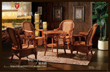 永冠家具厂 厂家直销 印尼藤办公居家室内环保五件套休闲桌子椅子