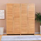白橡木质衣柜 纯实木大衣柜子 北欧卧室组合家具 两门四门收纳柜