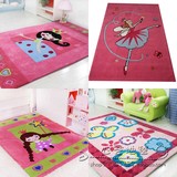 儿童卡通地毯粉色公主可爱卡通地毯韩国儿童房间加厚卧室床边毯