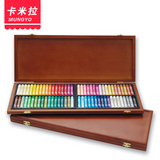 包邮韩国盟友MUNGYO 72色专业级木盒油画棒 精制绘画棒蜡笔MOP-72
