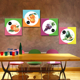 安然画艺彩色缤纷水果餐厅装饰画无框画现代饭厅墙画沙发背景墙画