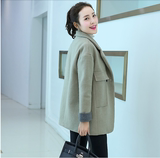 毛呢外套女2016春装韩版学生修身显瘦呢子大衣女短款西装领呢外套