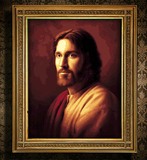 自油自画数字油画diy手工数码填色客厅竖版人物宗教信仰玄关 耶稣