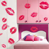 简约现代客厅卧室橱窗衣柜环保墙壁贴画个性女人红唇