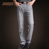 JUDGER/庄吉男士牛仔裤 宽松休闲男式长裤 全棉料直筒男裤