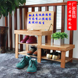 楠竹雕刻环保翻盖高低换鞋凳储物实木田园欧式简约矮凳儿童凳免邮
