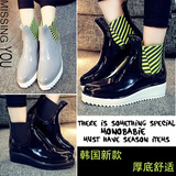 LOSTLANDS韩国雨鞋防水马丁雨靴女式低帮短筒水靴时尚防滑水鞋潮