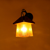 欧式复古实木玻璃壁灯地中海风格酒吧灯过道灯阳台灯走廊灯具