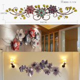 田园风格铁艺装饰品挂件漂亮紫彩色好看花卉室内墙壁挂式软装配饰