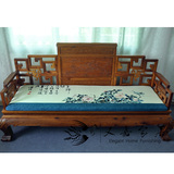 [又嘉]中式古典红木家具刺绣坐垫三人座沙发洛阳牡丹列 - 长坐垫