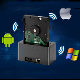 蓝硕 智能无线WIFI路由2.5/3.5英寸硬盘盒云存储网络硬盘盒插座