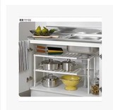 厨房置物架多功能可伸缩水槽下收纳架带隔板 橱柜整理架