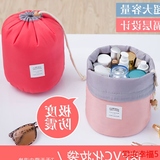 韩国大容量圆筒式束口分层防水旅行洗漱化妆包化妆品收纳包收纳袋